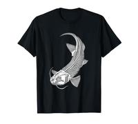 Illustration du Poisson-Chat d'anatomie des os de Squelette de Poisson T-Shirt