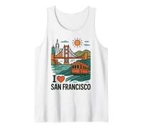 Illustration du Pont du Golden Gate de San Francisco et du téléphérique Débardeur