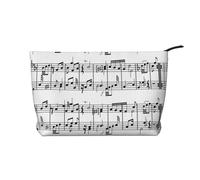 Illustration du Symbole des Notes de Musique,Trousse de Toilette en Velours côtelé, Trousse de Maquillage Portable pour Les Voyages