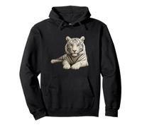 Illustration d'un majestueux Tigre Blanc Sweat à Capuche