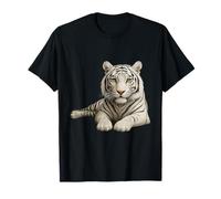 Illustration d'un majestueux tigre blanc T-Shirt