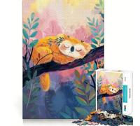 Illustration d'un Paresseux endormi sur Une Branche Puzzle de 1000 pièces pour Adultes, Jeu de logique, Jeu d'intérieur, découpe de précision, Cadeau précieux 38x26cm