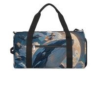 Illustration d'un sac de sport baleine pour homme et femme, sac fourre-tout imperméable, grand sac de sport pour l'entraînement de voyage