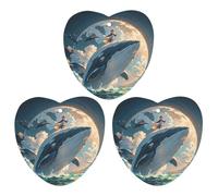 Illustration d'une baleine pour voiture, 3 pièces de désodorisant à suspendre, cartes parfumées durables pour voiture, maison, bureau, style noir