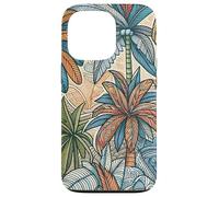 Illustration d'une luxuriante forêt Tropicale de Palmiers Coque pour iPhone 13 Pro
