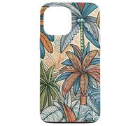 Illustration d'une luxuriante forêt Tropicale de Palmiers Coque pour iPhone 13 Pro Max