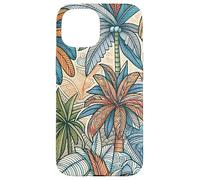 Illustration d'une luxuriante forêt Tropicale de Palmiers Coque pour iPhone 15