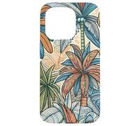 Illustration d'une luxuriante forêt Tropicale de Palmiers Coque pour iPhone 15 Pro