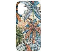Illustration d'une luxuriante forêt Tropicale de Palmiers Coque pour iPhone 16
