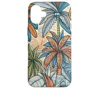 Illustration d'une luxuriante forêt Tropicale de Palmiers Coque pour iPhone 16 Plus