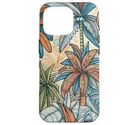 Illustration d'une luxuriante forêt Tropicale de Palmiers Coque pour iPhone 16 Pro