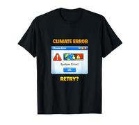 Illustration environnementale d'alerte du système Climatique planète T-Shirt