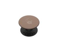 Illustration esthétique de Lune de Lotus céleste PopSockets PopGrip Adhésif