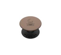 Illustration esthétique de Lune de Lotus céleste PopSockets PopGrip Adhésif