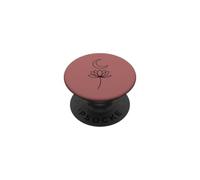 Illustration esthétique de Lune de Lotus céleste PopSockets PopGrip Adhésif