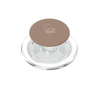 Illustration esthétique de Lune de Lotus céleste PopSockets PopGrip pour MagSafe
