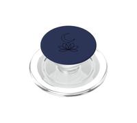 Illustration esthétique de Lune de Lotus céleste PopSockets PopGrip pour MagSafe