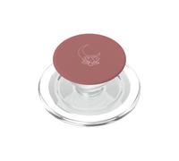 Illustration esthétique de Lune de Lotus céleste PopSockets PopGrip pour MagSafe