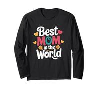 Illustration Florale Best Mom in The World Manche Longue