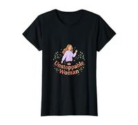Illustration Florale Unstoppable Woman Confidence T-Shirt
