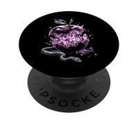 Illustration Graphique de Fruits Amoureux des Animaux de Serpent de Pomme PopSockets PopGrip Adhésif