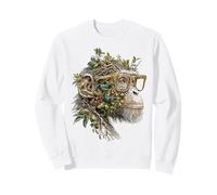 Illustration Graphique de Singe Sauvage Amoureux des Animaux de Safari Sweatshirt