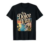 Illustration Graphique pittoresque de la côte Italienne T-Shirt