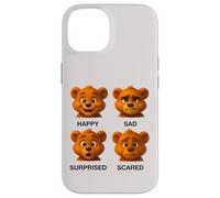 Illustration graphique « Today I Feel Cool » - Visage d'ours en peluche Coque pour iPhone 14