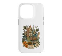 Illustration Graphique Vintage SoCal Tattoo Style Californie Coque pour iPhone 14 Pro