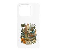 Illustration Graphique Vintage SoCal Tattoo Style Californie Coque pour iPhone 15 Pro