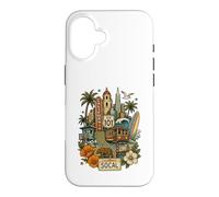 Illustration Graphique Vintage SoCal Tattoo Style Californie Coque pour iPhone 16