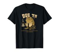Illustration Humoristique de Grenouille avec Inscription I'm Awake Frog with Coffee T-Shirt
