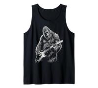 Illustration Humoristique de Guitare Bigfoot Sasquatch Rock Art Débardeur
