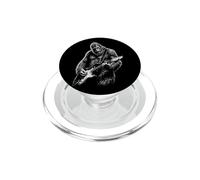 Illustration Humoristique de Guitare Bigfoot Sasquatch Rock Art PopSockets PopGrip pour MagSafe