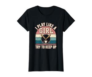 Illustration « I Play Like A Girl Try to Keep Up Baseball » T-Shirt