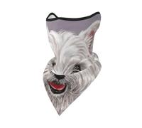 Illustration imprimée d'un adorable West Highland Terrier,Masque de protection souple cache-cou, demi-masque, écharpe, masque de sport