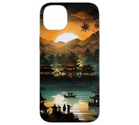 Illustration inspirée des marionnettes mystiques de Bali Indonésie Coque pour iPhone 14 Plus