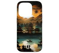 Illustration inspirée des marionnettes mystiques de Bali Indonésie Coque pour iPhone 14 Pro