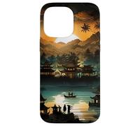 Illustration inspirée des marionnettes mystiques de Bali Indonésie Coque pour iPhone 14 Pro Max