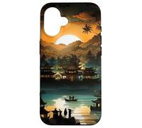 Illustration inspirée des marionnettes mystiques de Bali Indonésie Coque pour iPhone 16