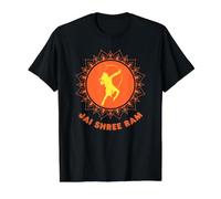 Illustration Jai Shree Ram, Motif Lord Rama pour Les dévots T-Shirt Graphique avec Valeur, Homme, Noir, M