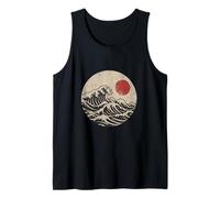 Illustration Japonaise de Soleil Vague | Art inspiré de la Grande Vague Débardeur