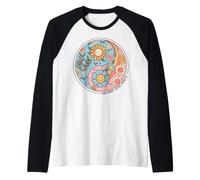 Illustration Joyeuse de Fleurs pour Un Équilibre de Vie Manche Raglan