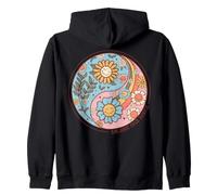 Illustration Joyeuse de Fleurs pour Un Équilibre de Vie Sweat à Capuche