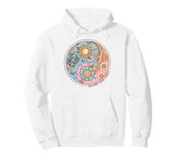Illustration Joyeuse de Fleurs pour Un Équilibre de Vie Sweat à Capuche