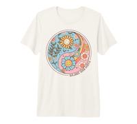Illustration Joyeuse de Fleurs pour Un Équilibre de Vie T-Shirt Haut de Gamme