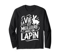 Illustration Lapin Humour Drole Vie Meilleure avec Un Lapin Manche Longue