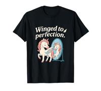Illustration Licorne Pegasus Winged to Perfection T-Shirt