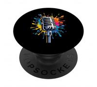 Illustration Micro Rétro Cartoon avec Éclaboussures de Coule PopSockets PopGrip Adhésif