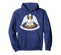 Illustration Moderne du Drapeau de l'État de Louisiane Pelican Heritage Sweat à Capuche